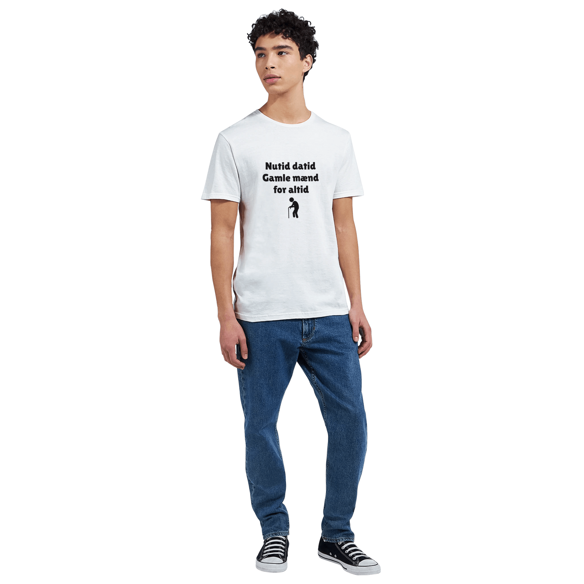 NUTID DATID, GAMLE MÆND FOR ALTID ❌ T-SHIRT - Danske Bluser
