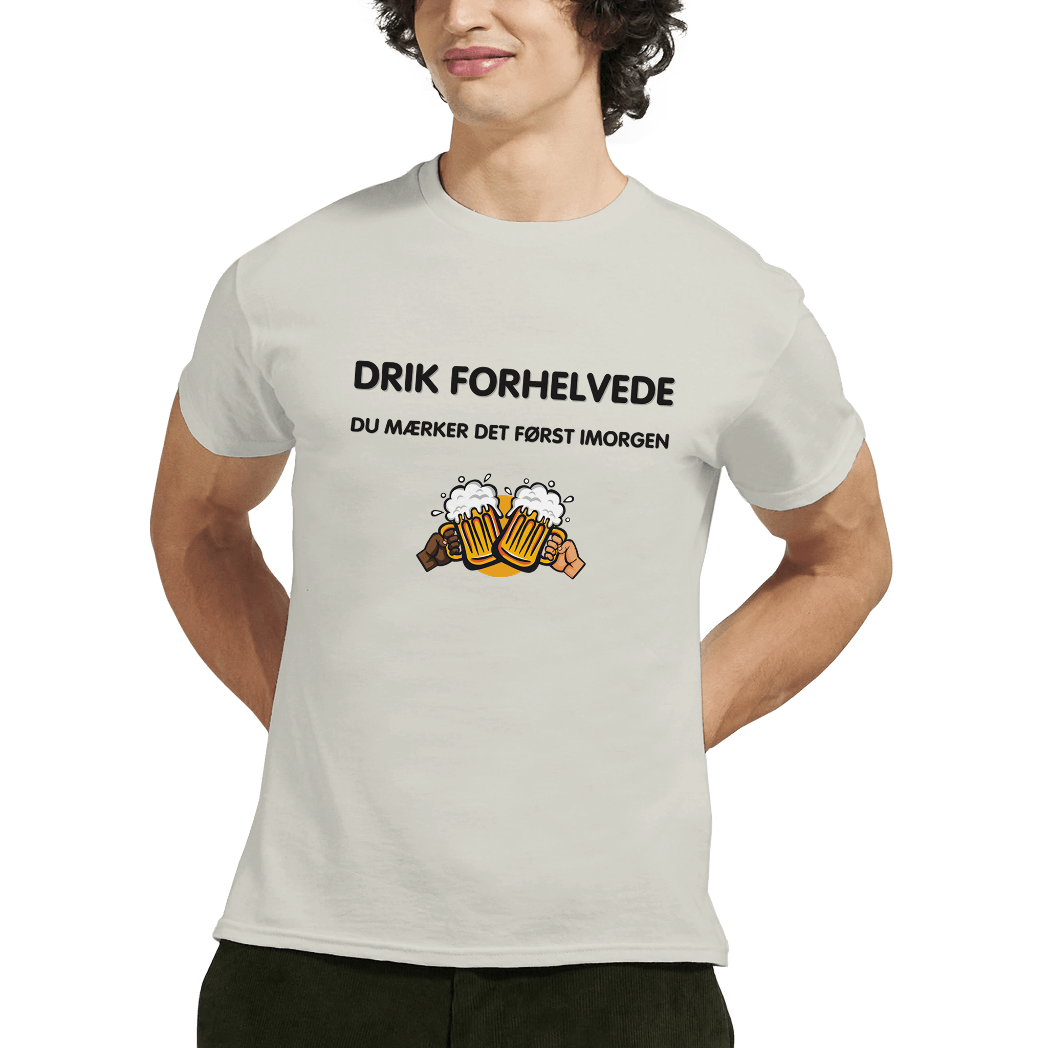 DRIK FORHELVEDE, DU MÆRKER DET FØRST IMORGEN ❌ T-SHIRT - Danske Bluser