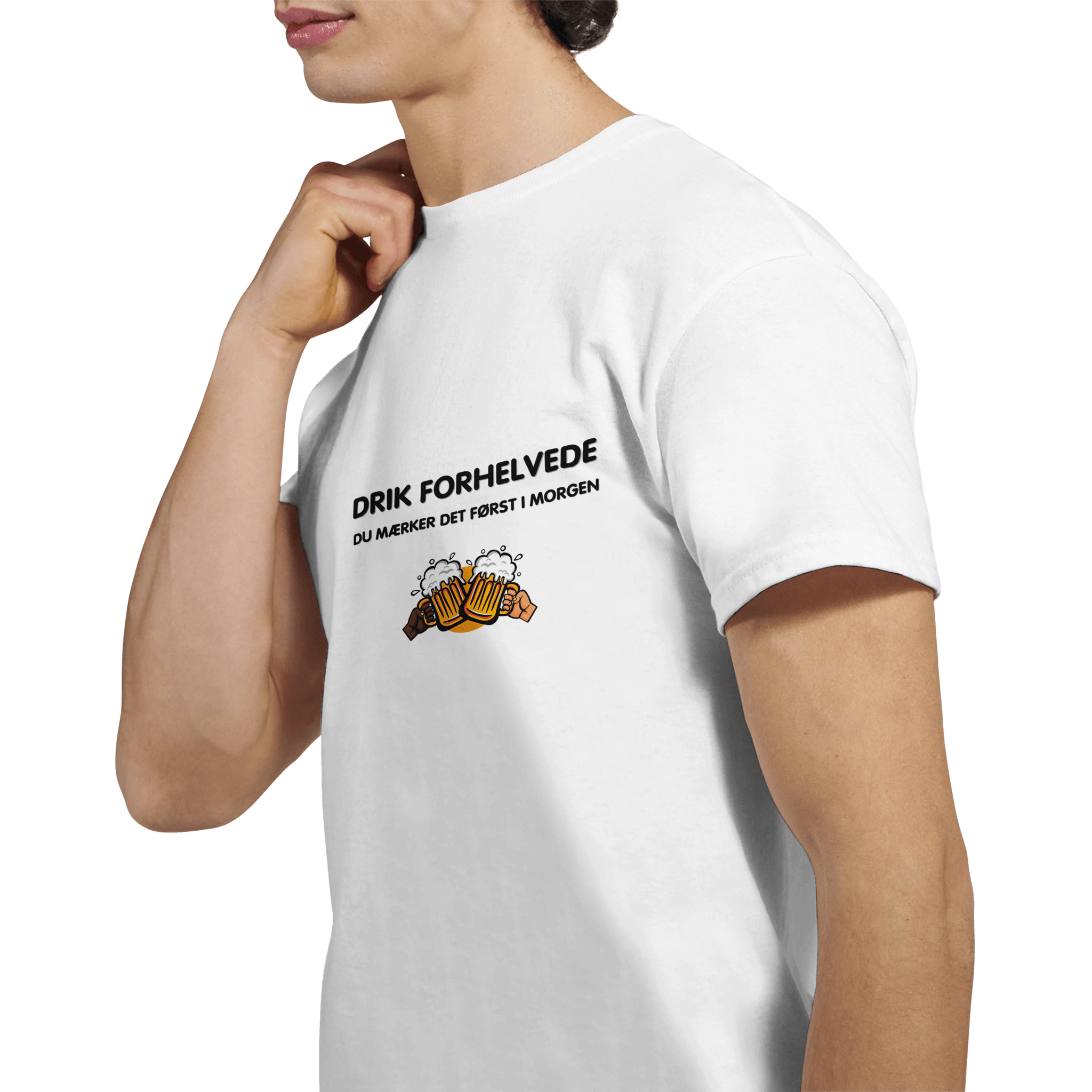 DRIK FORHELVEDE, DU MÆRKER DET FØRST IMORGEN ❌ T-SHIRT - Danske Bluser