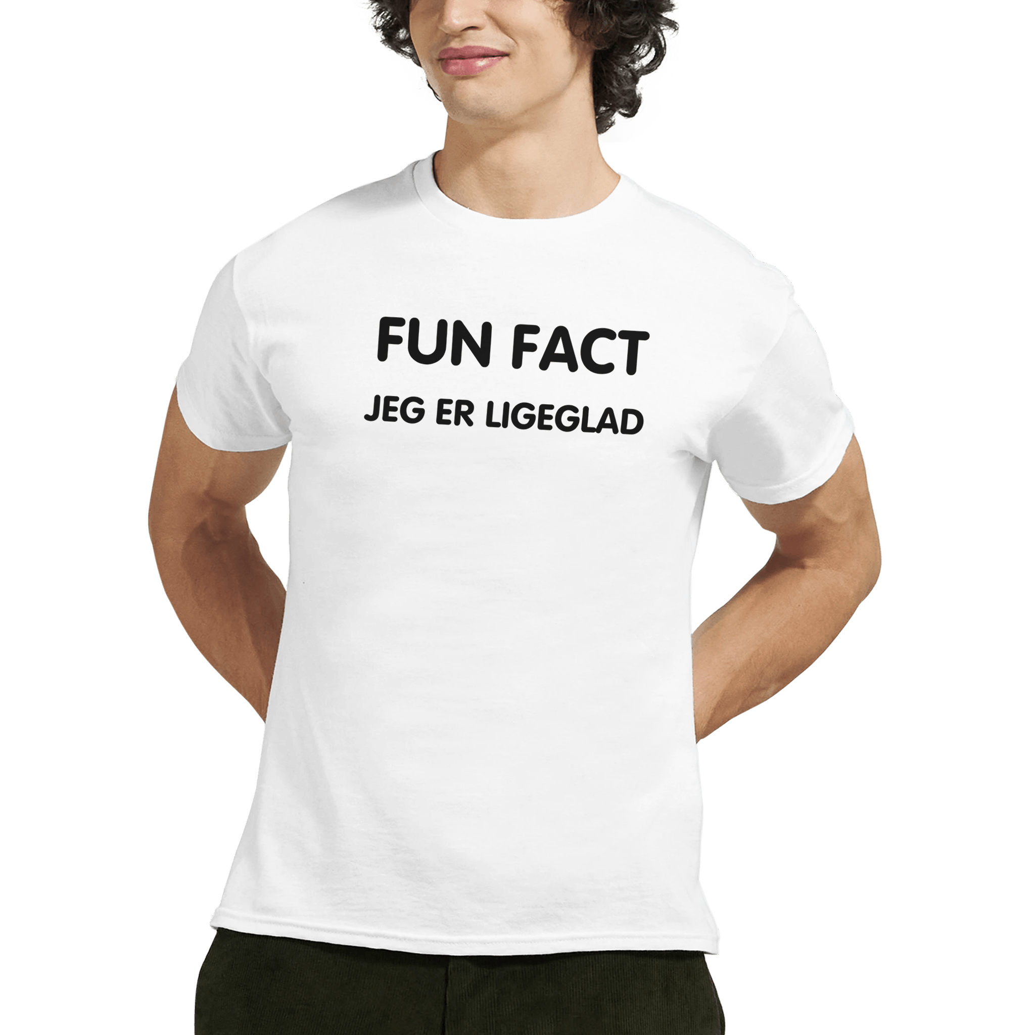 FUN FACT, JEG ER LIGEGLAD ❌ T-SHIRT - Danske Bluser