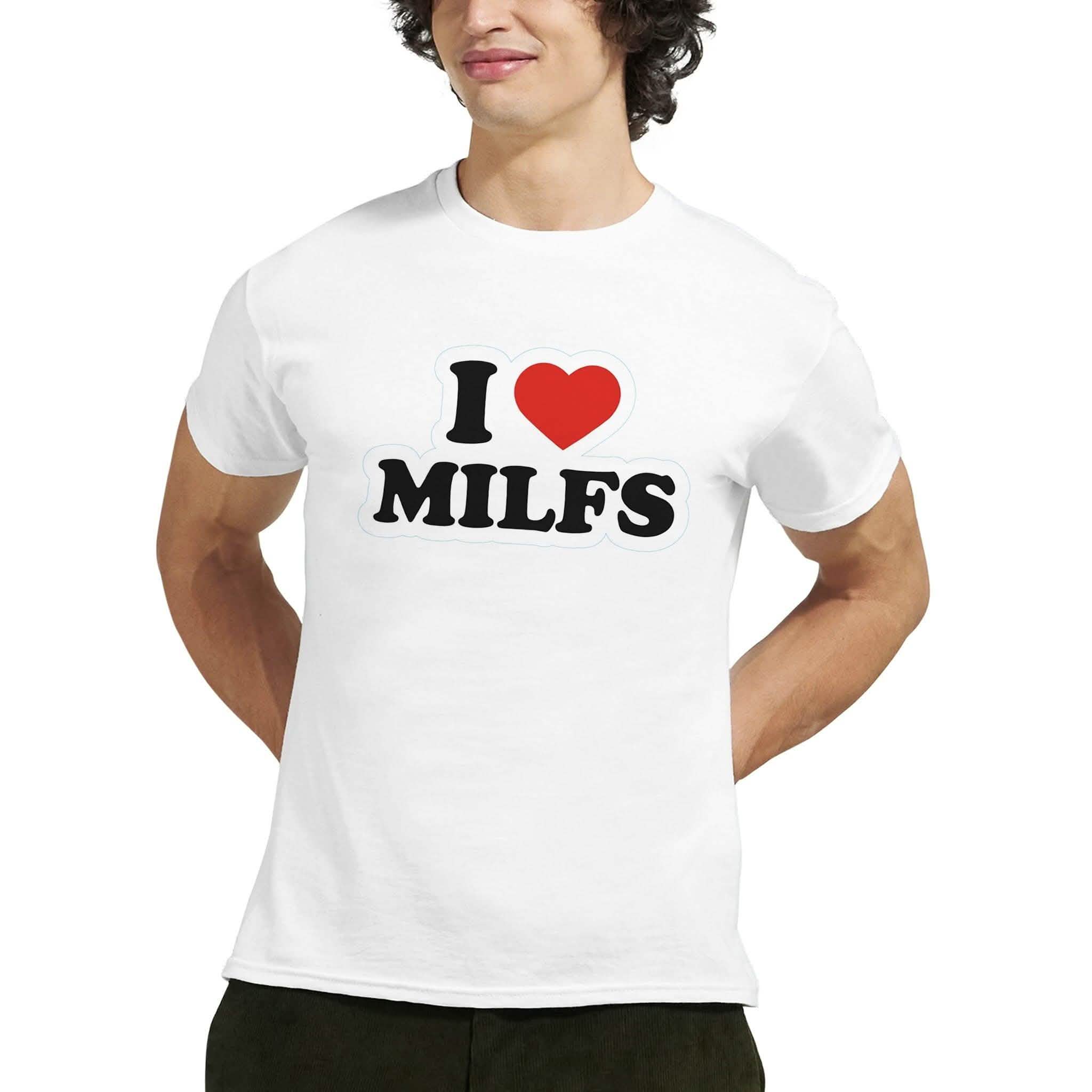 I LOVE MILFS ❌ T-SHIRT - Danske Bluser