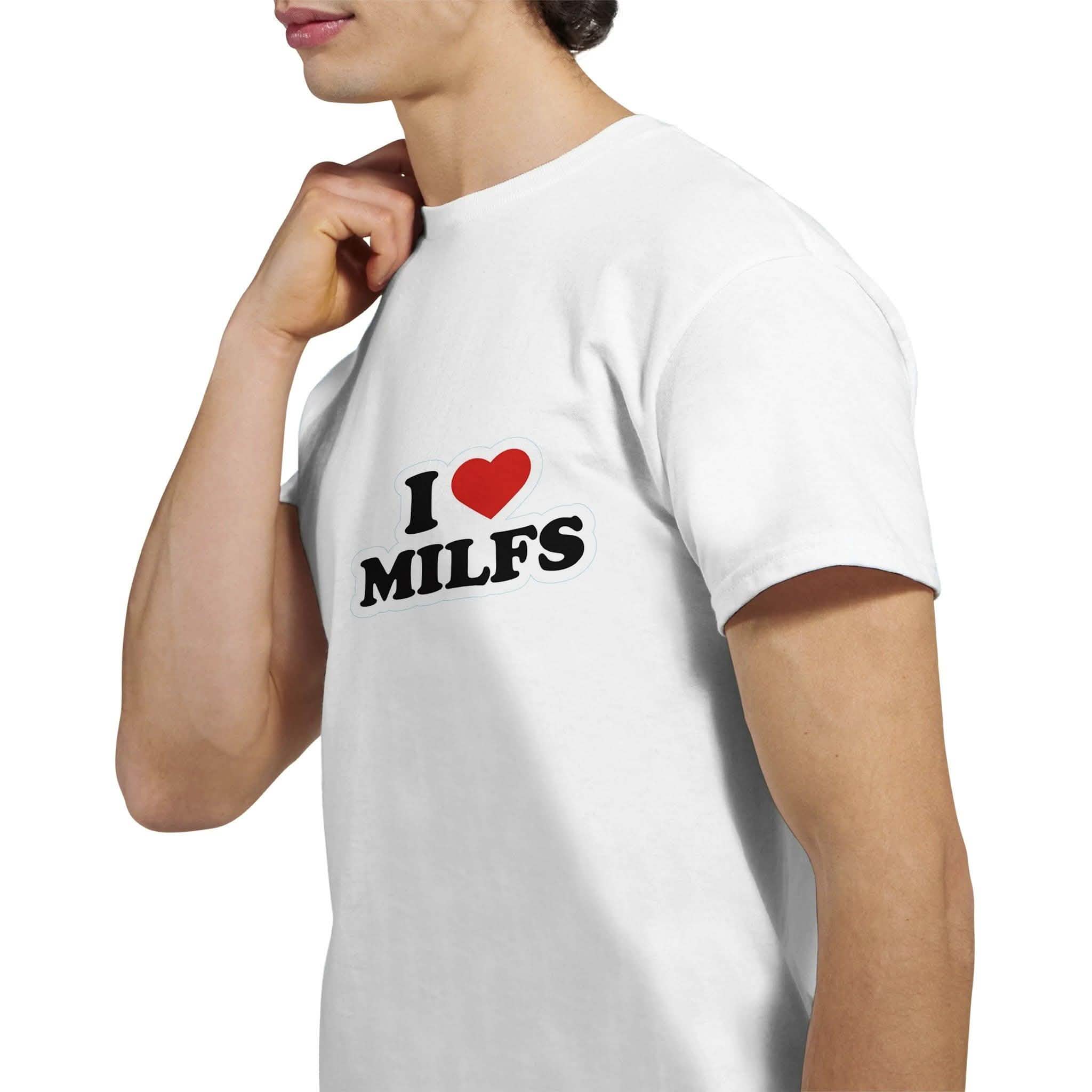 I LOVE MILFS ❌ T-SHIRT - Danske Bluser