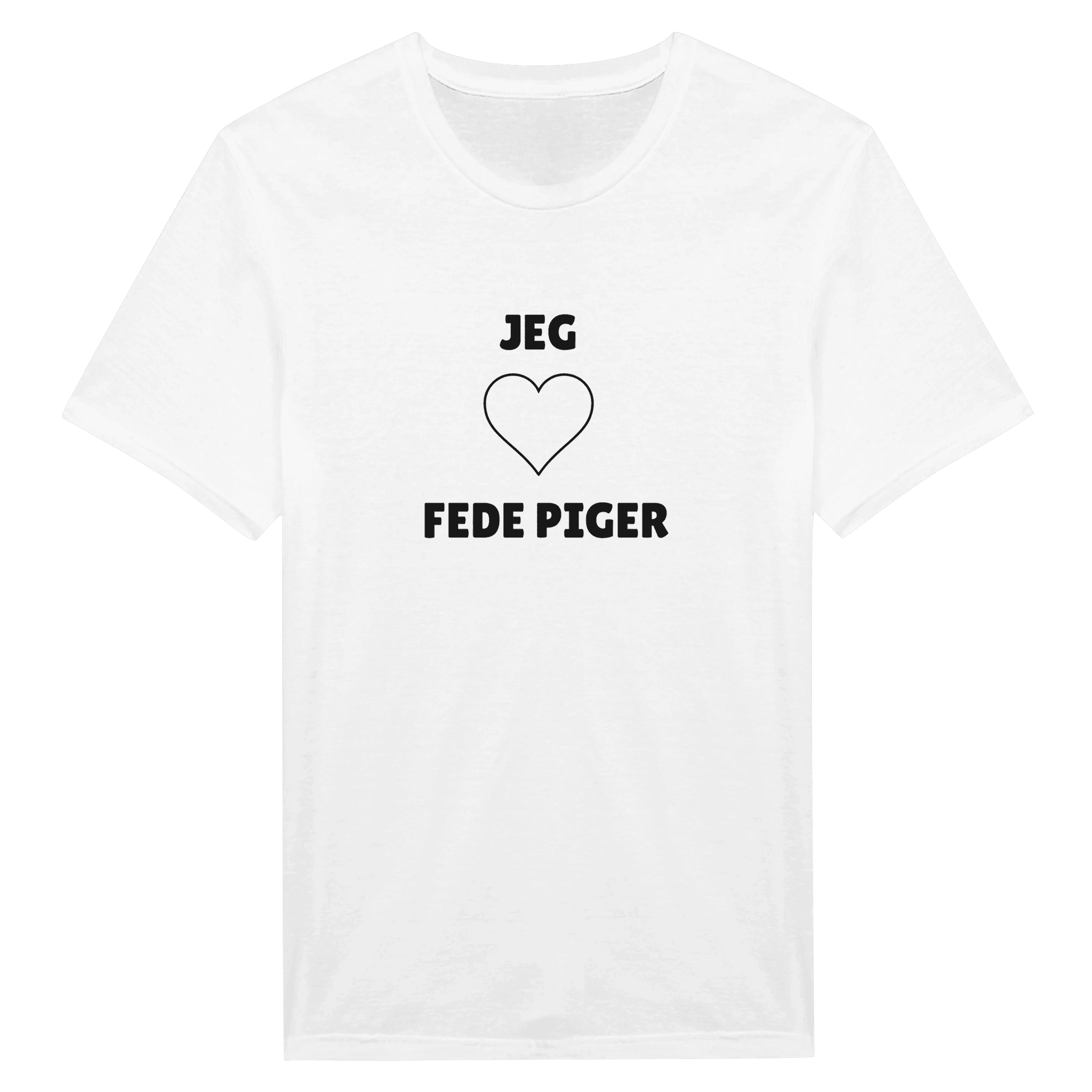 Jeg elsker fede piger ❌ T-SHIRT - Danske Bluser