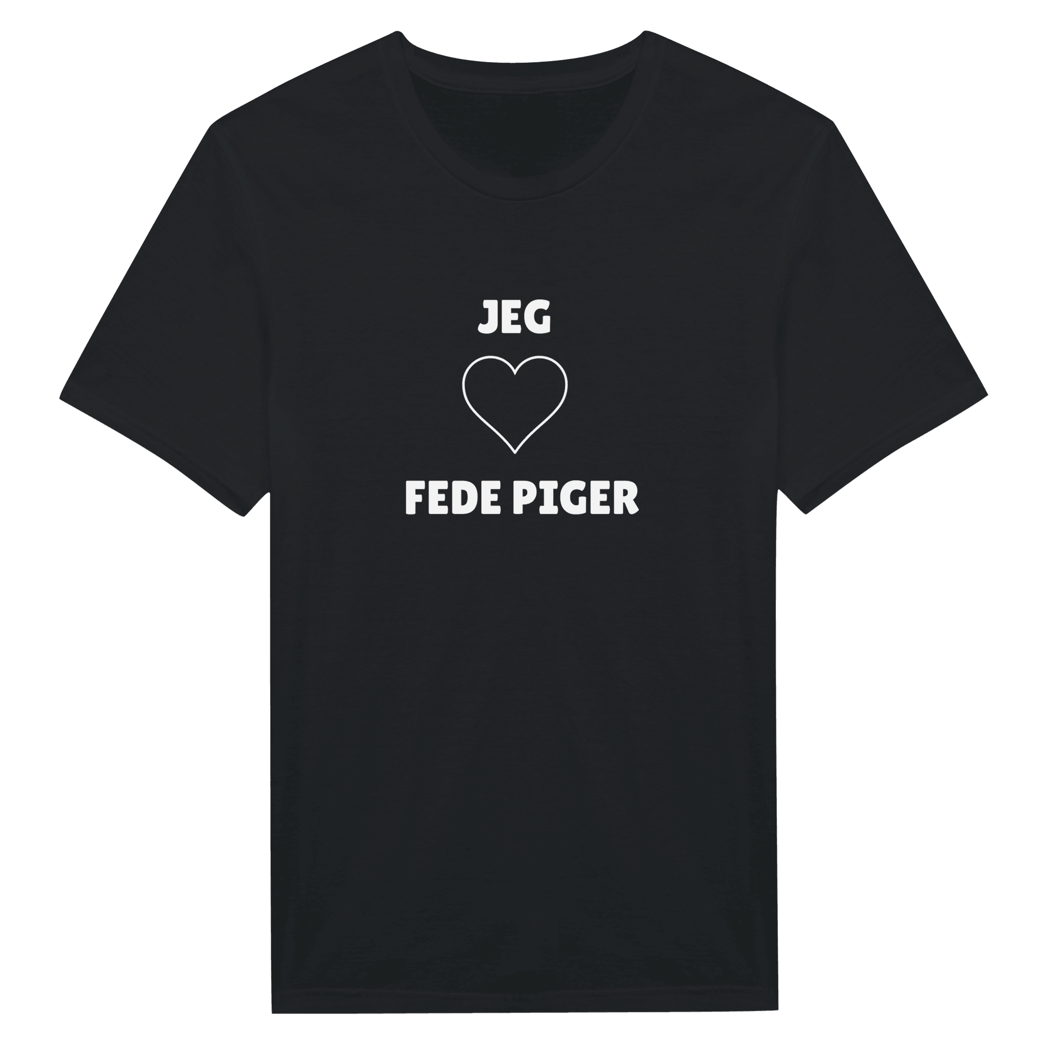 Jeg elsker fede piger ❌ T-SHIRT - Danske Bluser