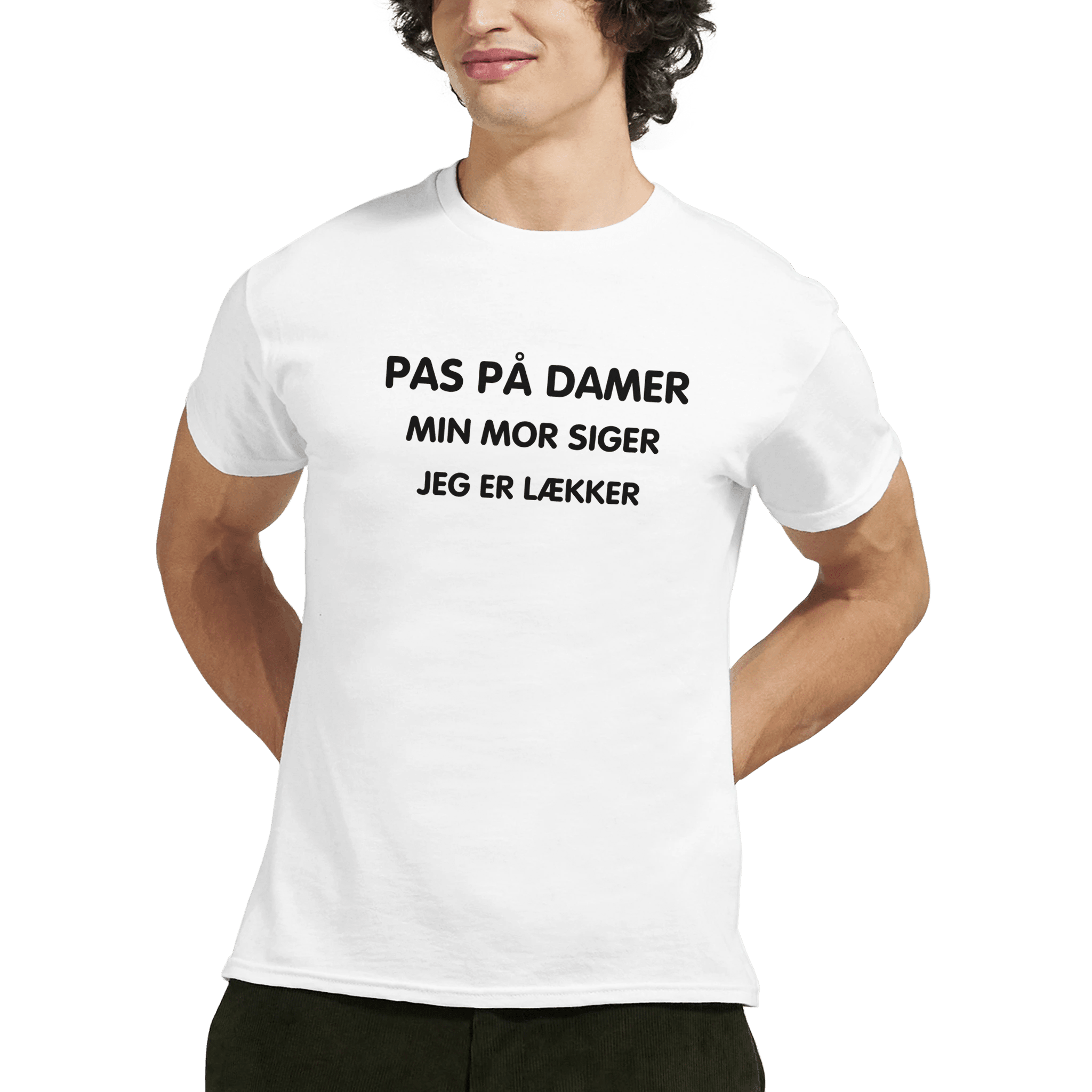 PAS PÅ DAMER, MIN MOR SIGER JEG ER LÆKKER ❌ T-SHIRT - Danske Bluser