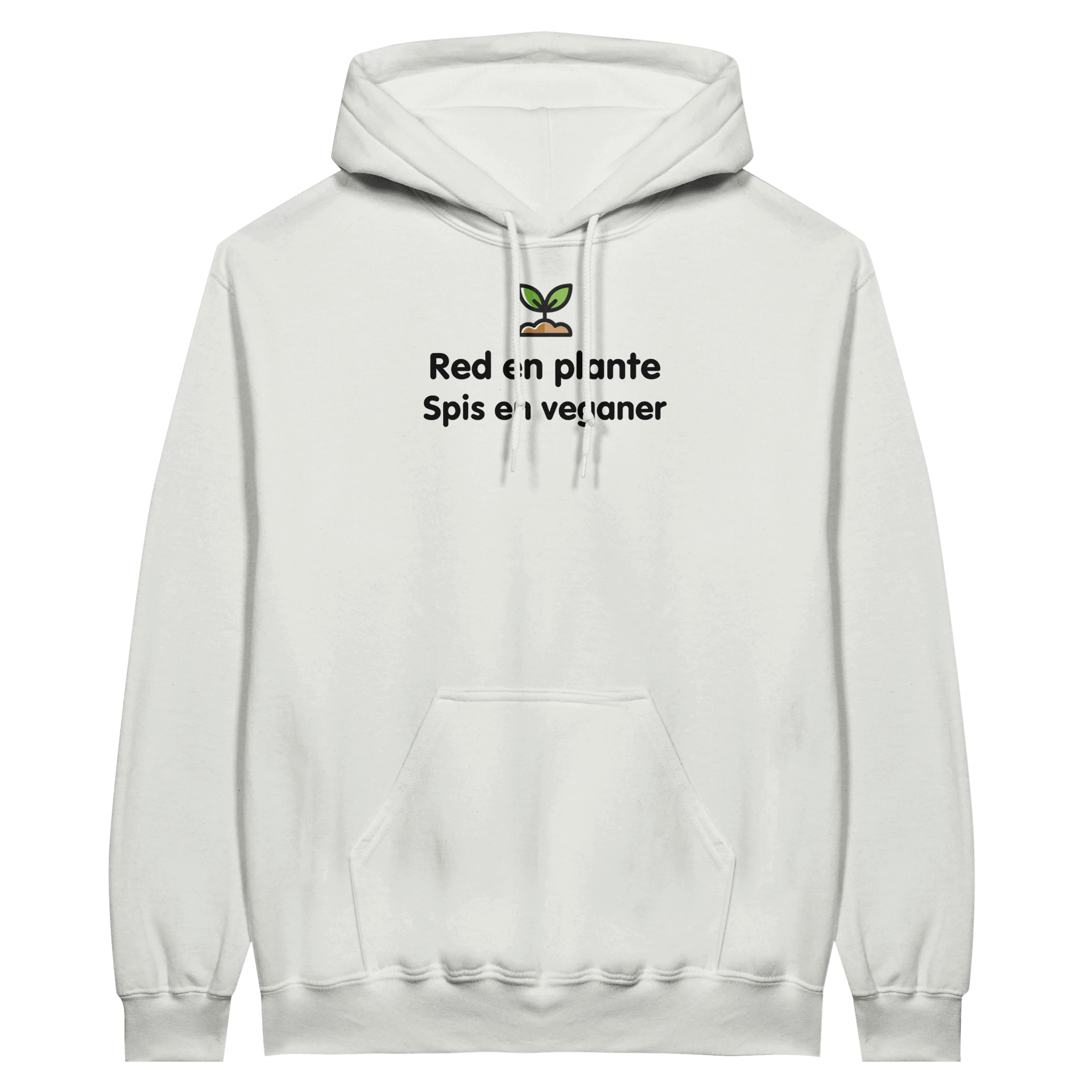 RED EN PLANTE, SPIS EN VEGANER ❌ Hoodie - Danske Bluser